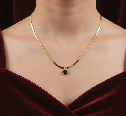 Elora Gold Plated Verde Mosaic Pearl Necklace