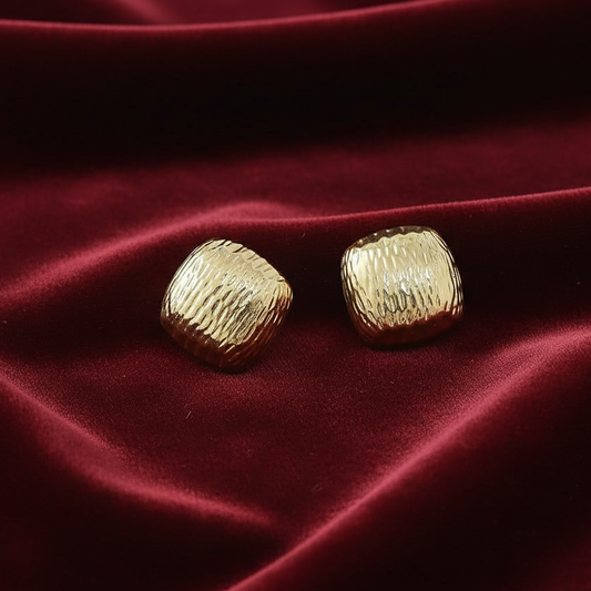 Elora Gold Plated Open Oval Earrings