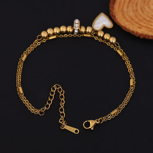 Elora Aurora Heart Bead Bracelet – Pearl Glow Edition