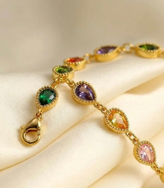 Elora Gold Plated premium Stone bracelet