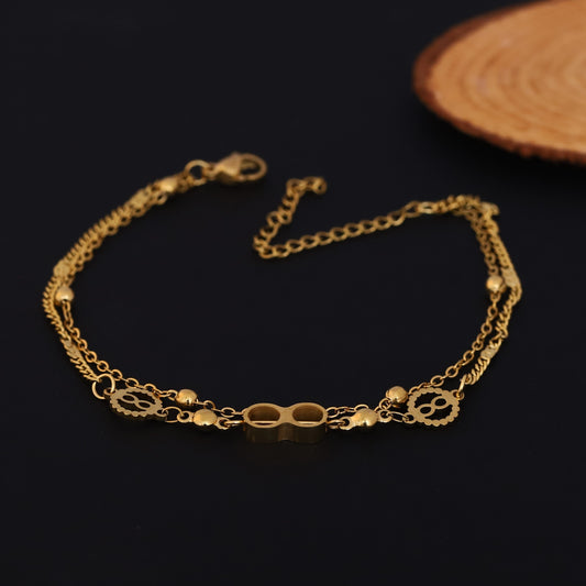 Elora Radiant Dual Layer Infinity Charm Bracelet