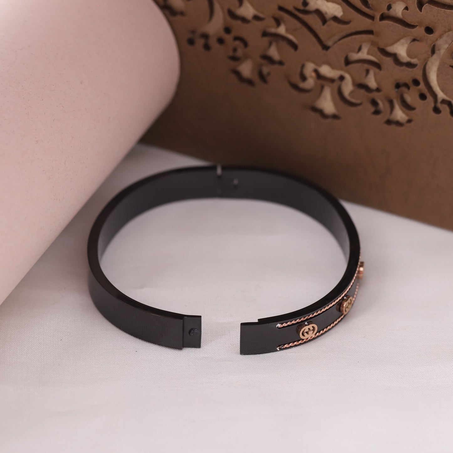 Elora Ebony Luxe Dual-Tone Designer Bangle