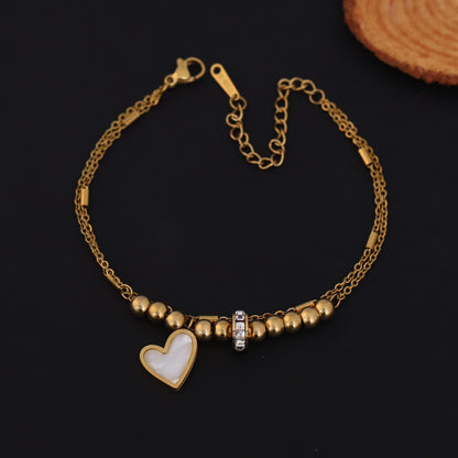 Elora Aurora Heart Bead Bracelet – Pearl Glow Edition