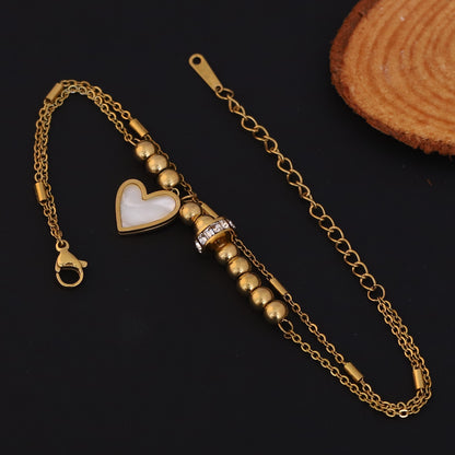 Elora Aurora Heart Bead Bracelet – Pearl Glow Edition