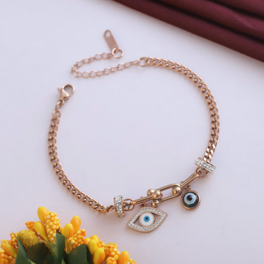 Elora Luxe Evil Eye Charm Bracelet