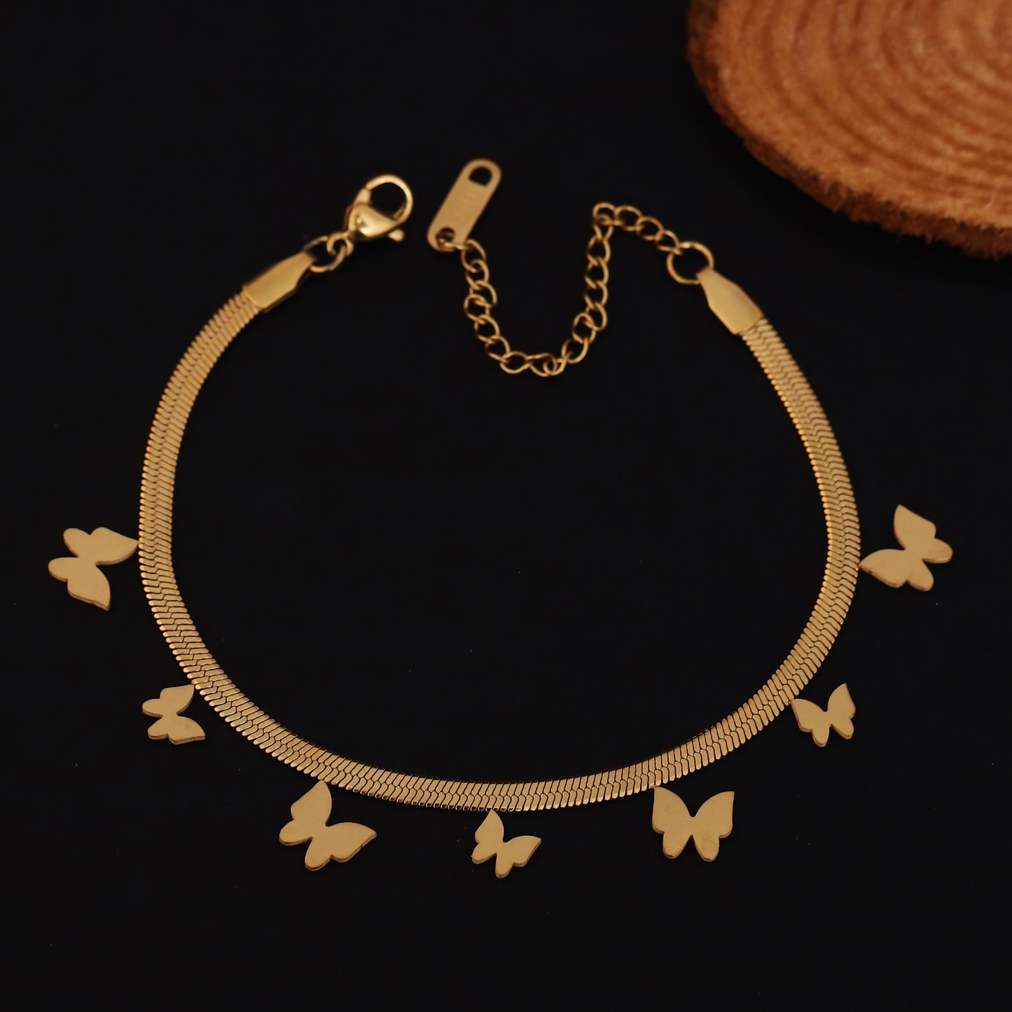 Elora Elegant Butterfly Charm Gold-Plated bracelet