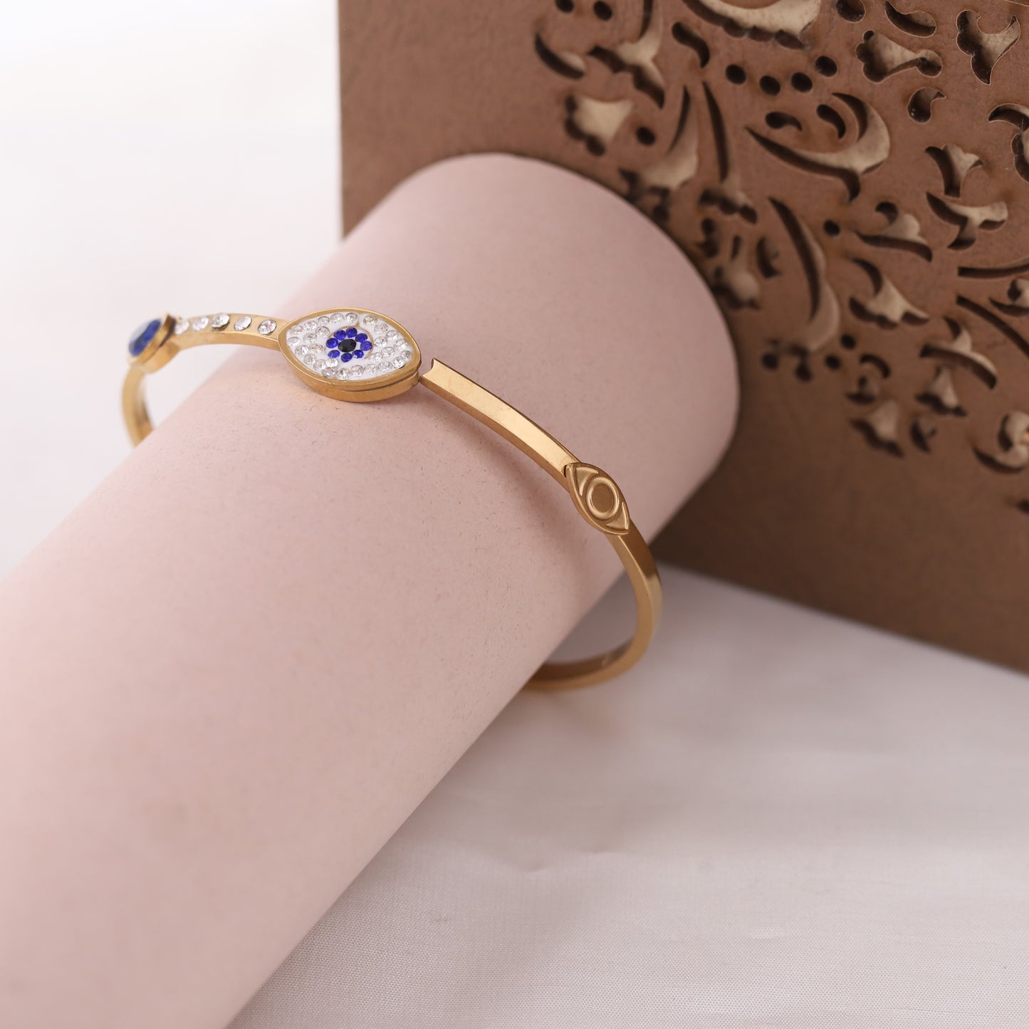 Elora Sapphire Aura Evil Eye Bangle bracelets