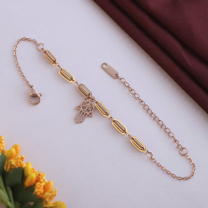 Elora Rose Gold Hamsa Hand Bracelet
