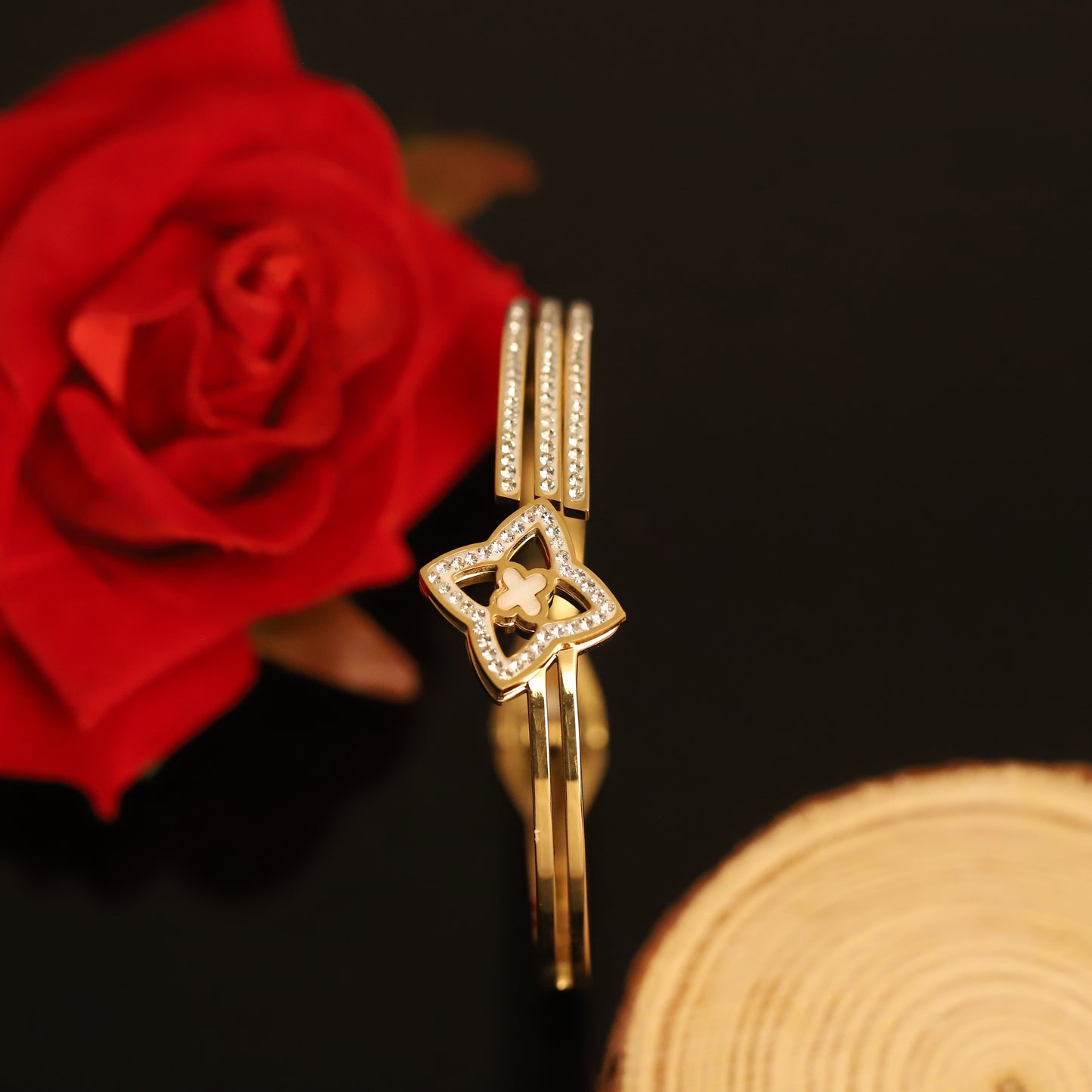 Elora Golden Bloom Luxe Crystal Bracelets