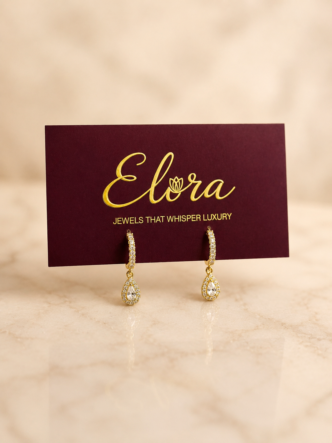 Elora Diamond-rusted Interlocking Hoop Earrings