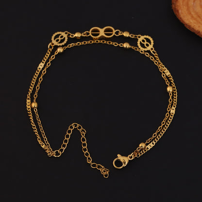Elora Radiant Dual Layer Infinity Charm Bracelet
