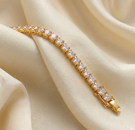 Elora Eternal Gold Plated Tennis chain Bracelets