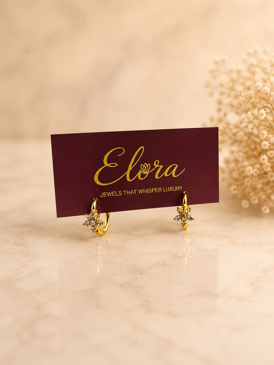 Elora Aira Crystal Starlet Hoop Earrings