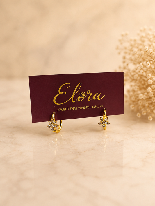 Elora Aira Crystal Starlet Hoop Earrings