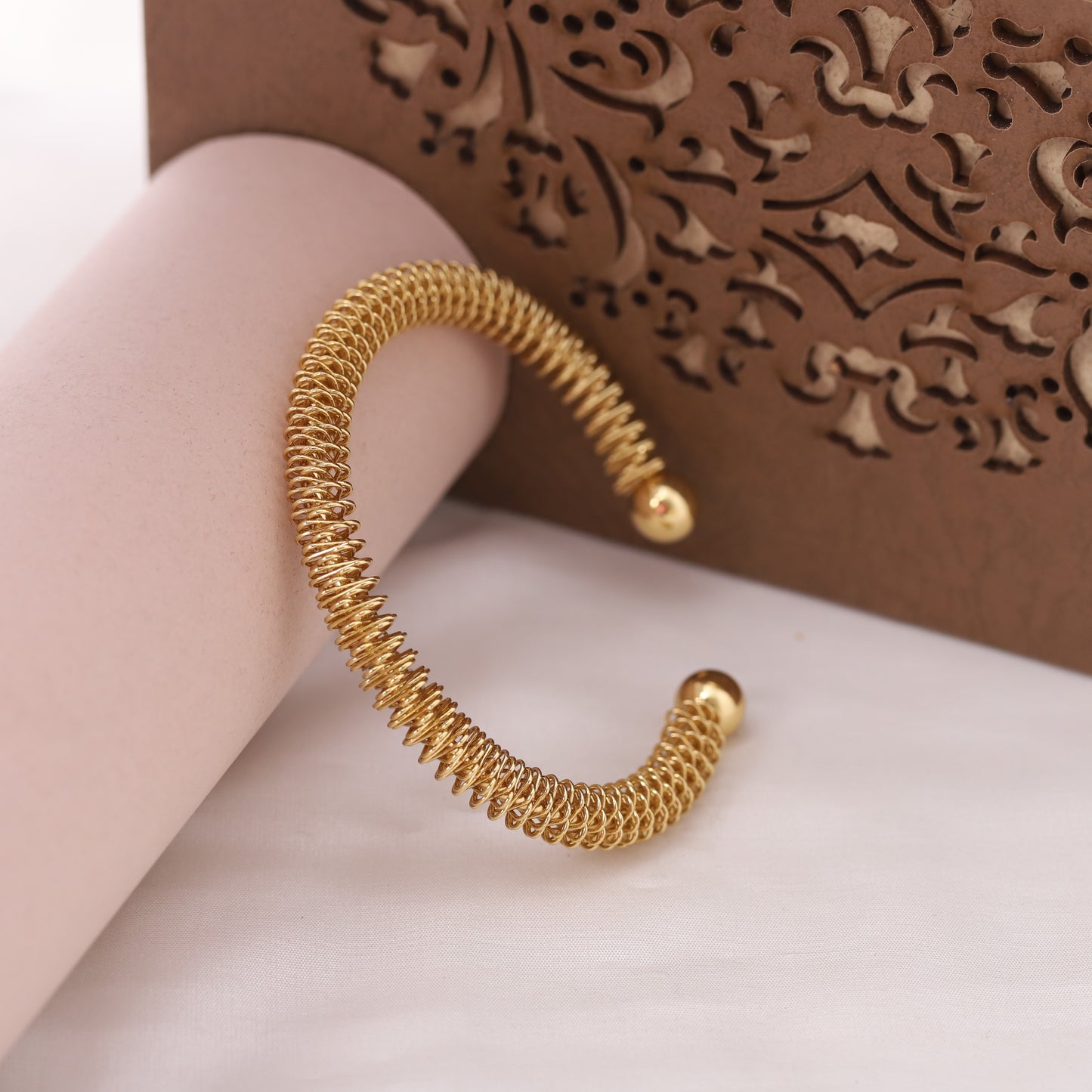 Elora Gold Plated  Spiral Radiance Bracelets