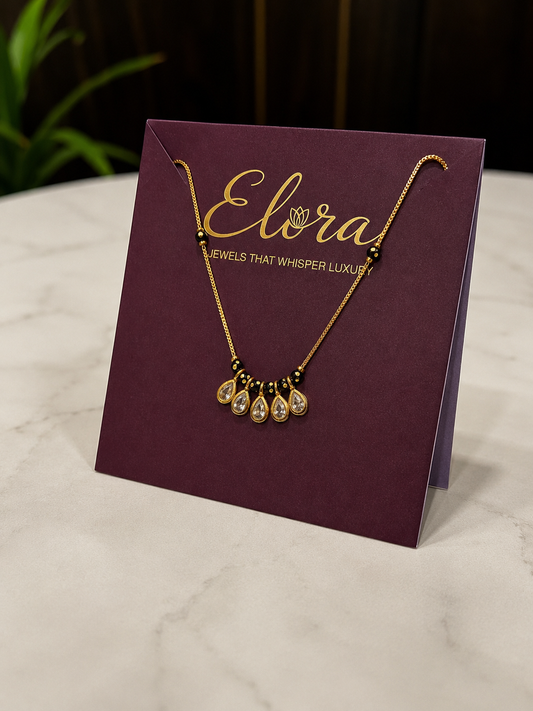 Elora Heritage 5 petal stone Mangalsutra