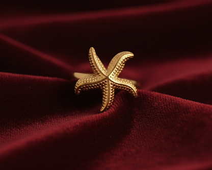 Elora Gold Plated Starfish Statement Ring