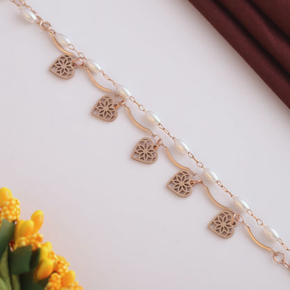 Elora Rose Gold Heart Charm bracelets