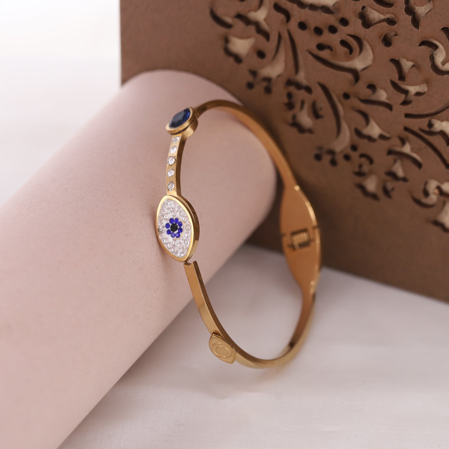 Elora Sapphire Aura Evil Eye Bangle bracelets