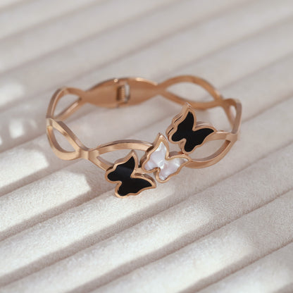 Elora Butterfly Charm Rose Gold Bracelet