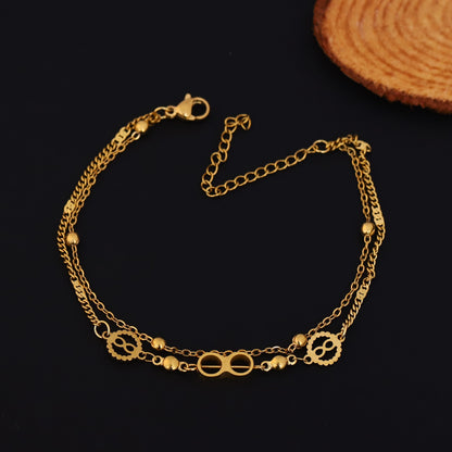 Elora Radiant Dual Layer Infinity Charm Bracelet