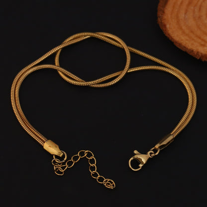 Elora Gold Plated Twisted Snake Chain Bracelet