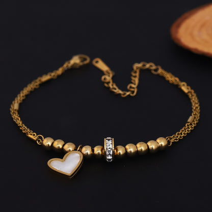 Elora Aurora Heart Bead Bracelet – Pearl Glow Edition