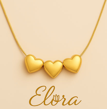 Elora three polishes heart shaped chain