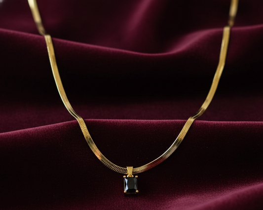 Elora Gold Plated Verde Mosaic Pearl Necklace