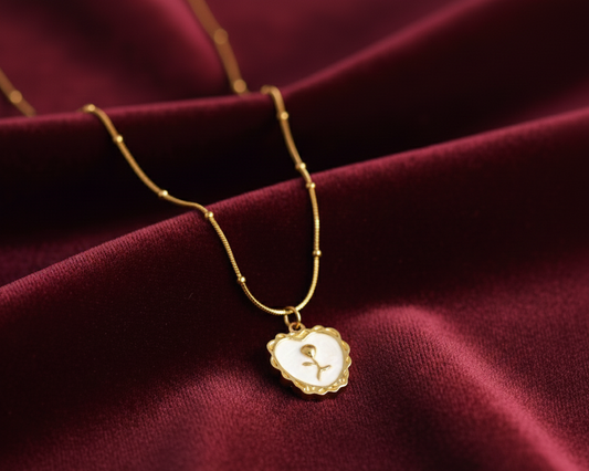 Elora gold plated Signature Initial Heart Necklace