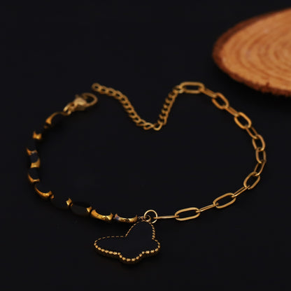 Elora Noir Butterfly Charm Bracelet