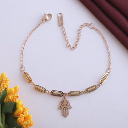 Elora Rose Gold Hamsa Hand Bracelet