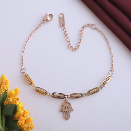 Elora Rose Gold Hamsa Hand Bracelet