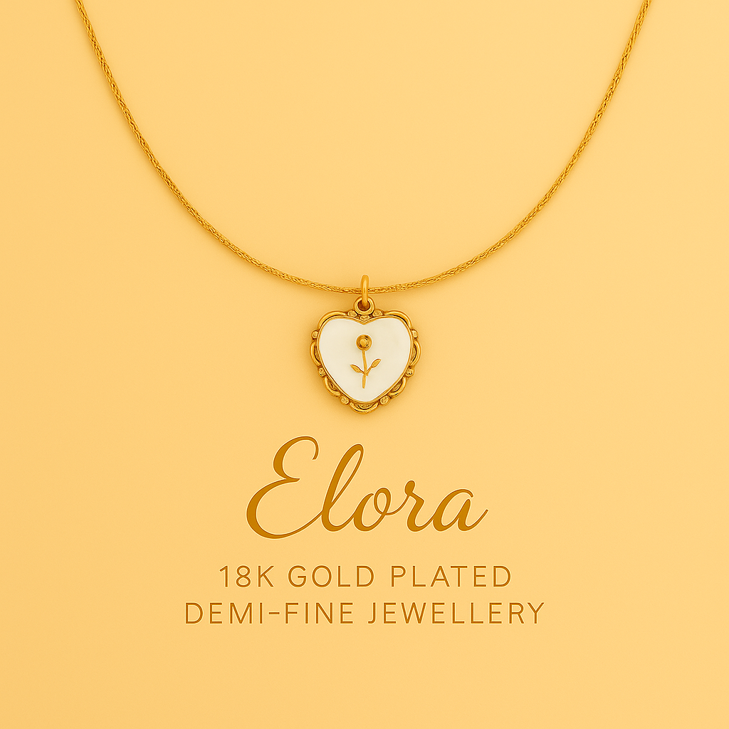 Elora Heart bloom pendant chain