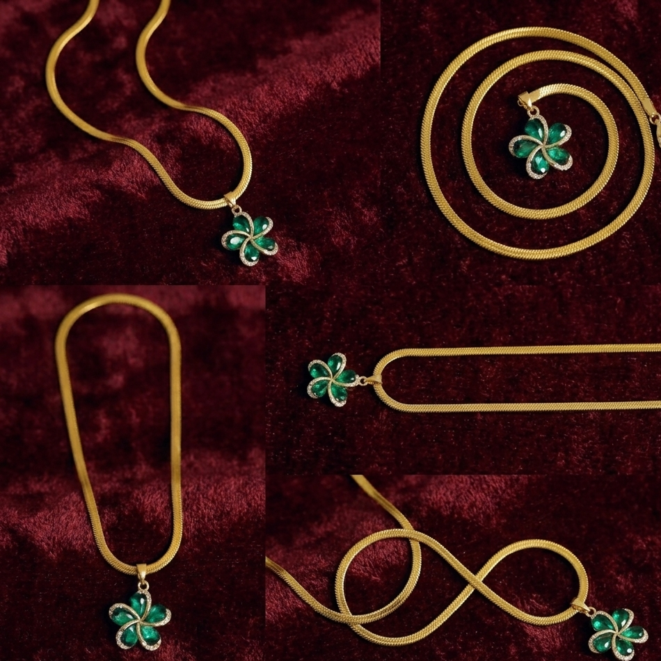 Elora The Emerald Bloom Signature Necklace
