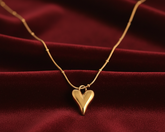 Elora Gold Plated Aurelia Heart Pendant Necklace