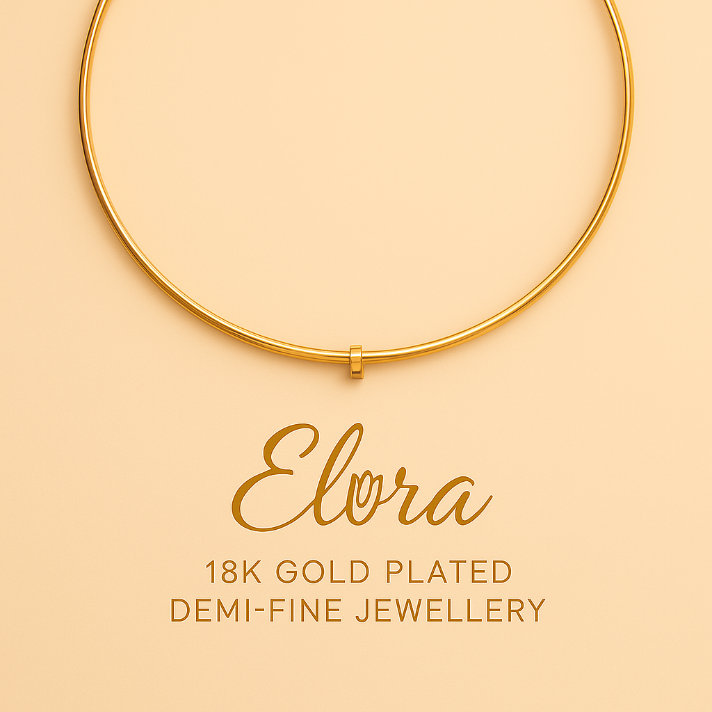 Elora classic round gold hasli design choker