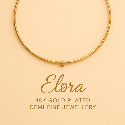Elora classic round gold hasli design choker