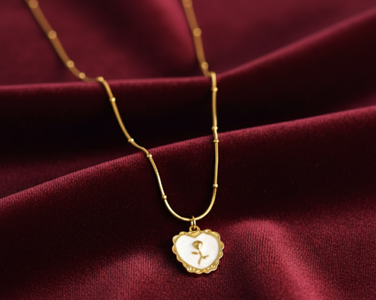Elora gold plated Signature Initial Heart Necklace
