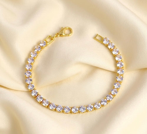 Elora Eternal Gold Plated Tennis chain Bracelets