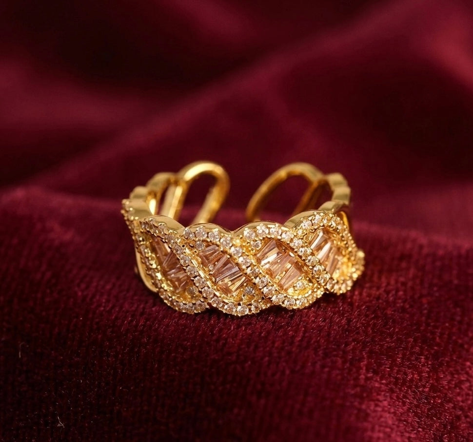 Elora Golden Infinity Sparkle Ring