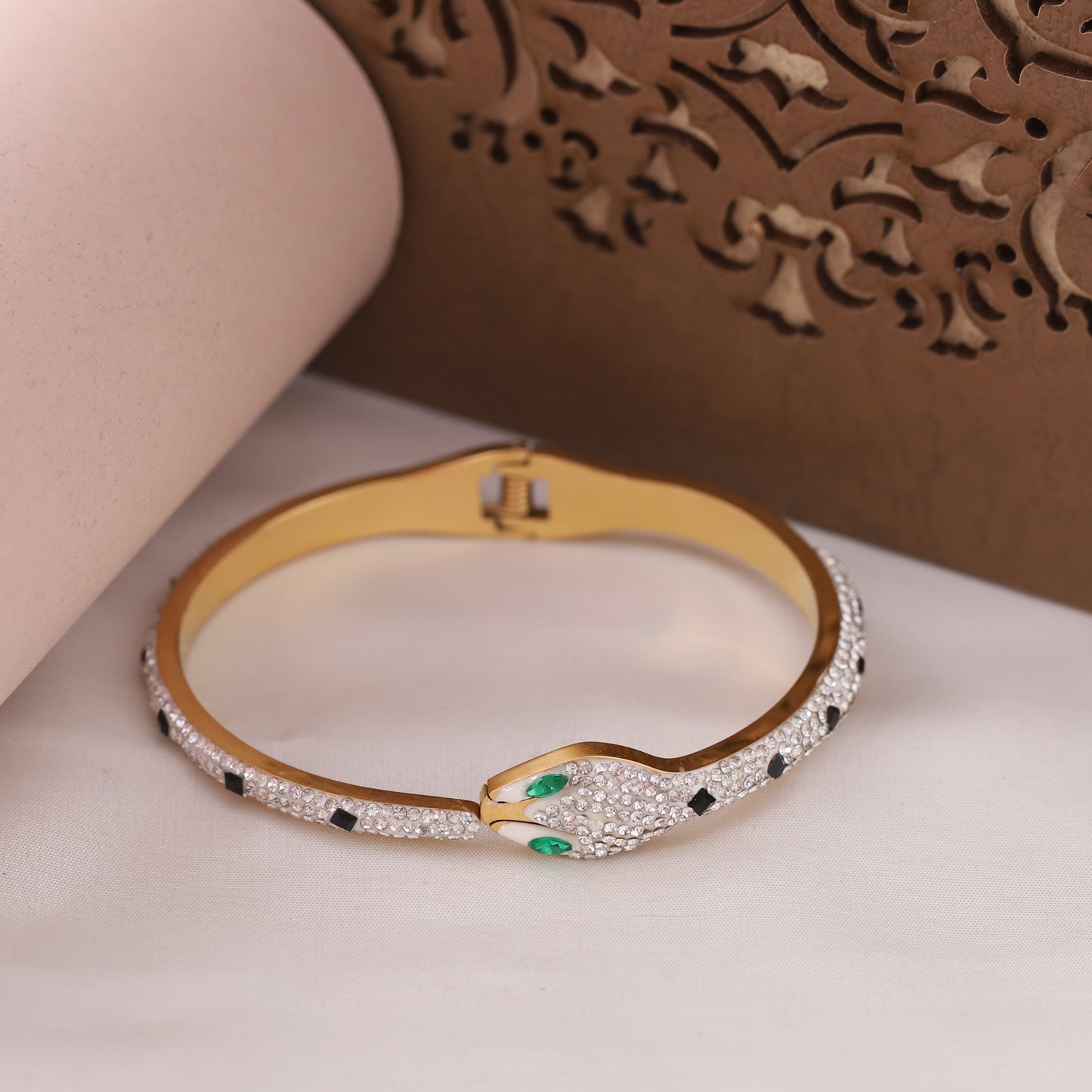 Elora Emerald Serpent Luxe Designer Bracelets