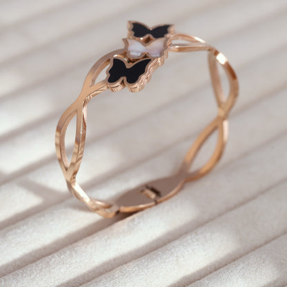 Elora Butterfly Charm Rose Gold Bracelet