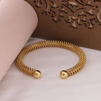 Elora Gold Plated  Spiral Radiance Bracelets