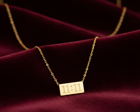Elora Gold Plated Angel Number 11:11 Necklace