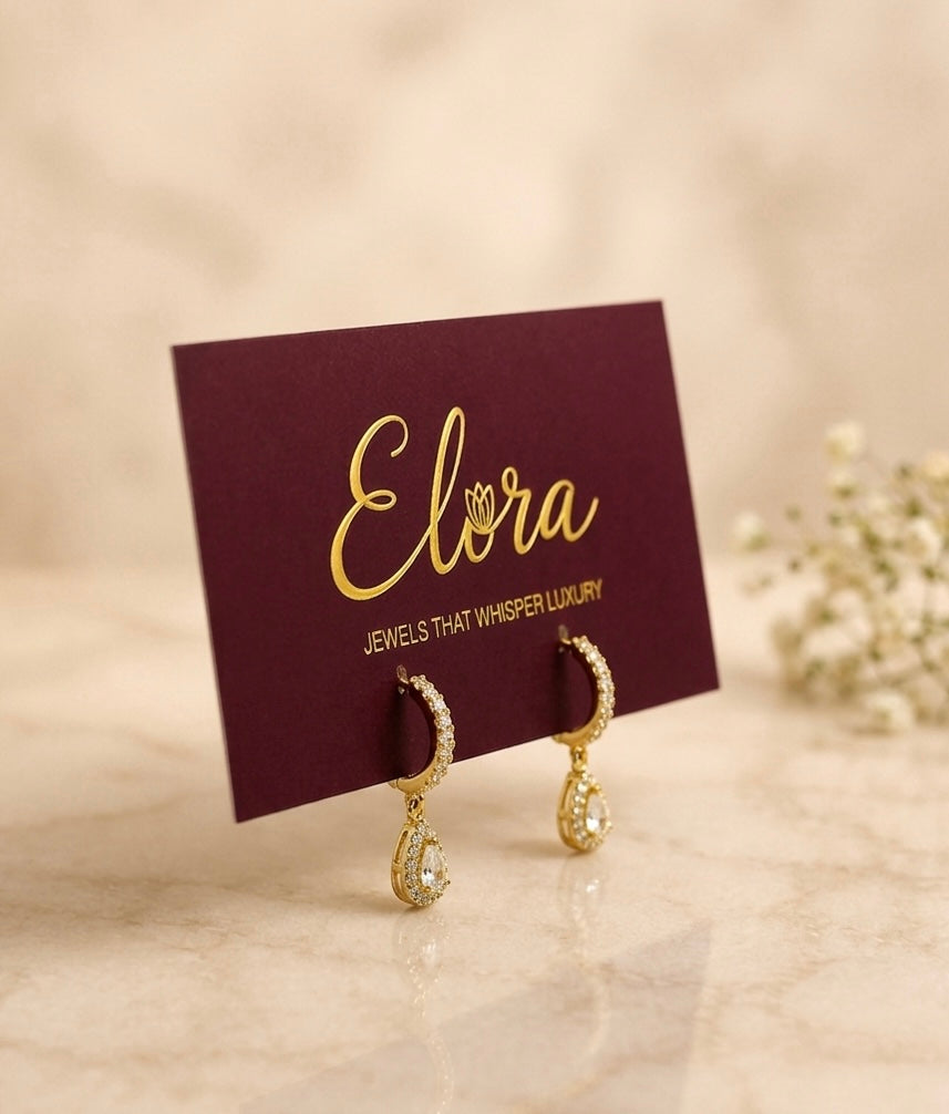 Elora Diamond-rusted Interlocking Hoop Earrings