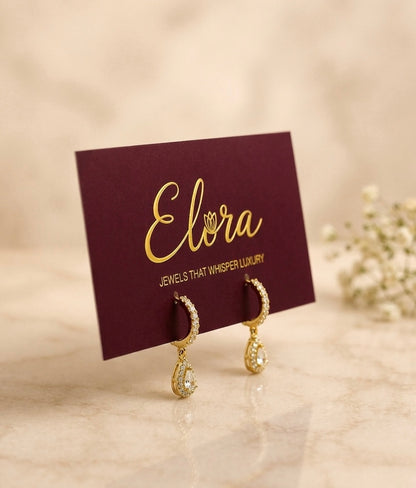 Elora Diamond-rusted Interlocking Hoop Earrings