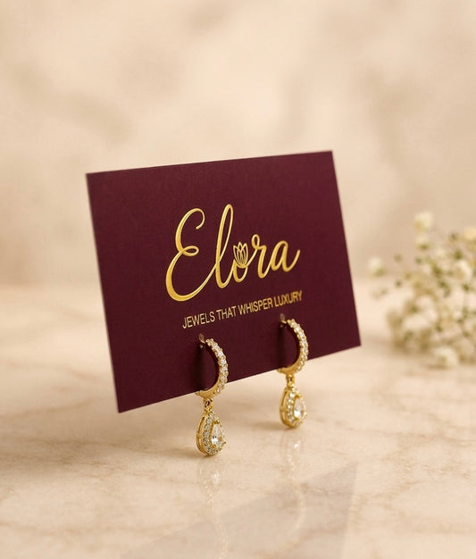 Elora Diamond-rusted Interlocking Hoop Earrings