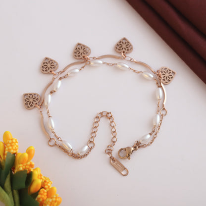 Elora Rose Gold Heart Charm bracelets