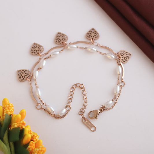 Elora Rose Gold Heart Charm bracelets